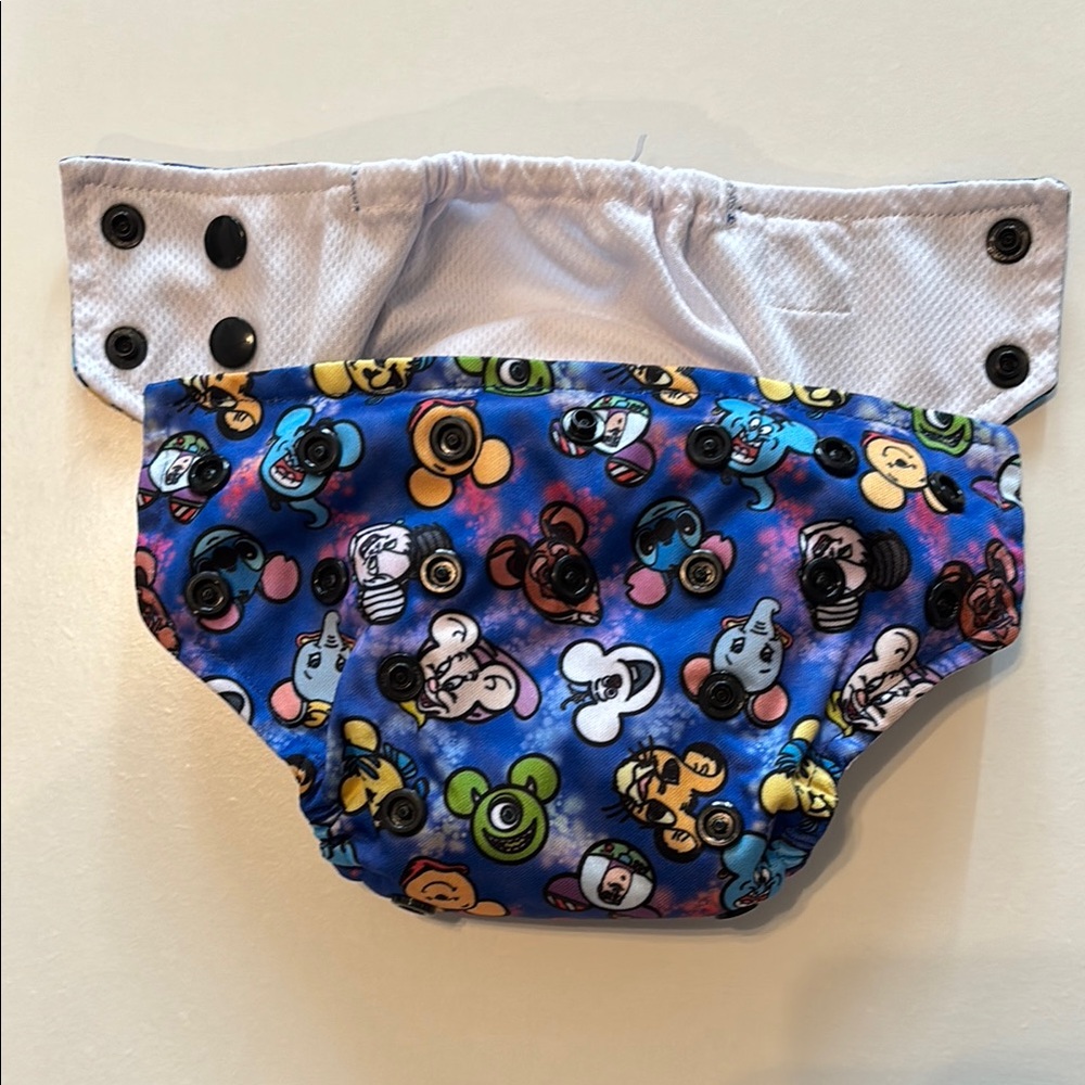 Blue Cartoon Character Kids Diaper Cover